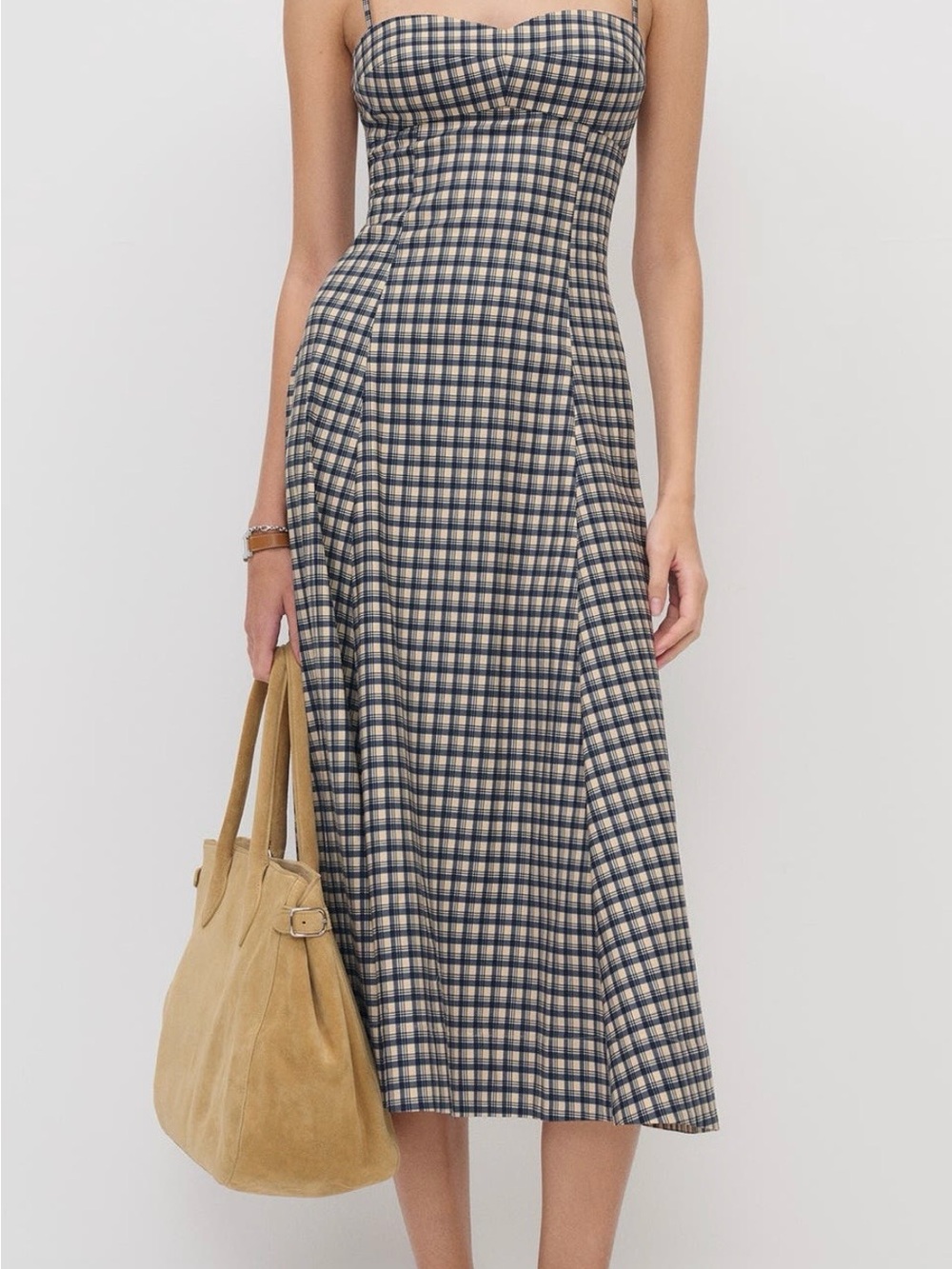 Reformation
Kailani Plaid
Midi Dress Beacon check Size 12